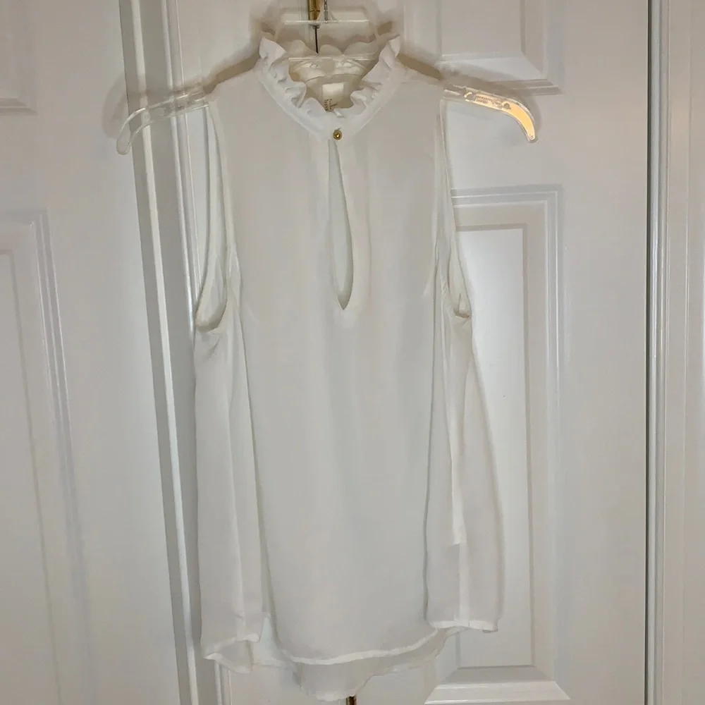 H&M White Ruffle Blouse - Picture 5 of 5
